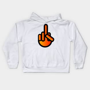 Hand gesture - one finger - rude finger Kids Hoodie